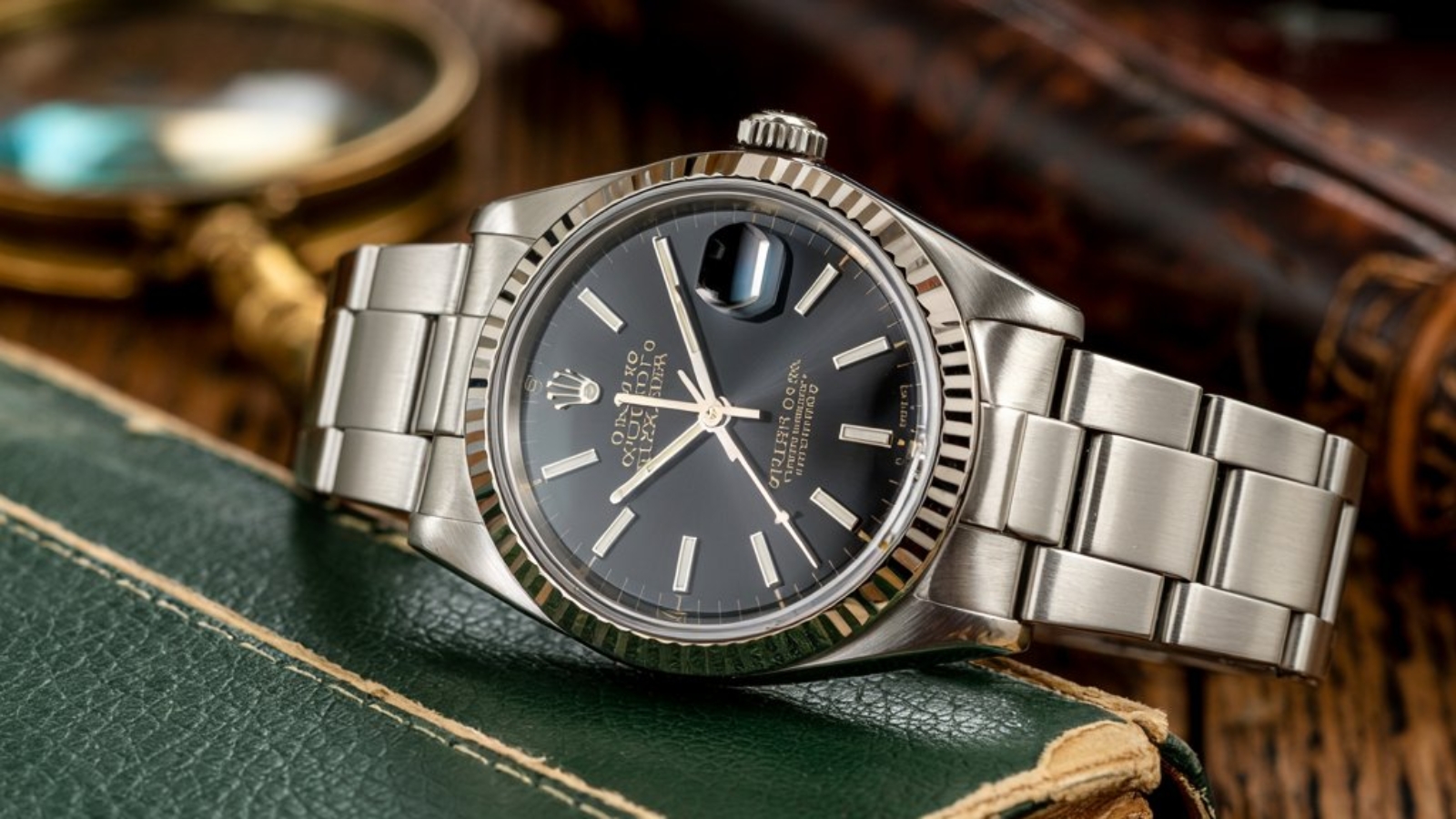Close-up of authentic Rolex watch showing clear serial number, precise dial details, and smooth automatic hand movemen